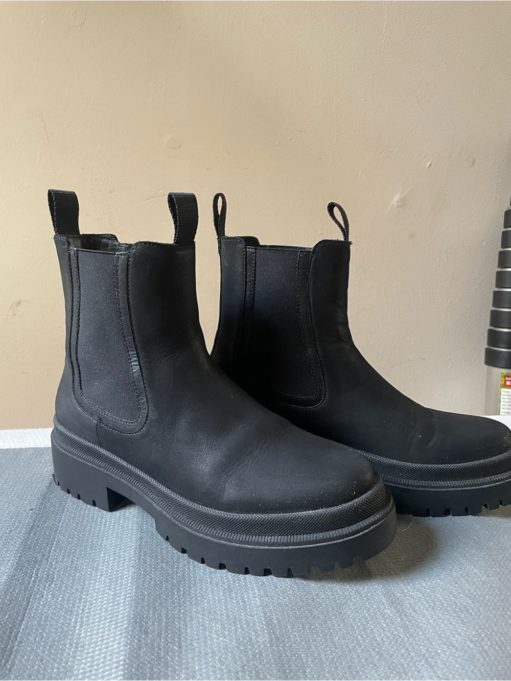 Thursday Boot Company Black Chelsea Lug Ankle Boots